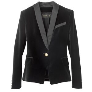Balmain x H&M Black Velvet Blazer
